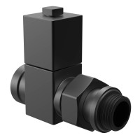 Набор дизайн-вентилей Royal Thermo CUBE, прямой (черный) 1/2quot;