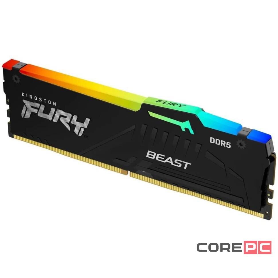 Оперативная память 32 Gb 6400 MHz Kingston FURY Beast RGB Black (KF564C32BBA-32)