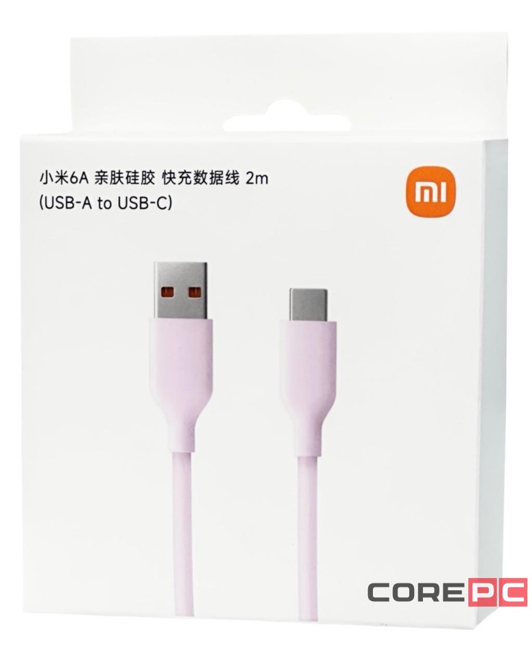 Usb Кабель-зарядка Xiaomi USB на Type-C 6A 2м BHR9279CN розовый