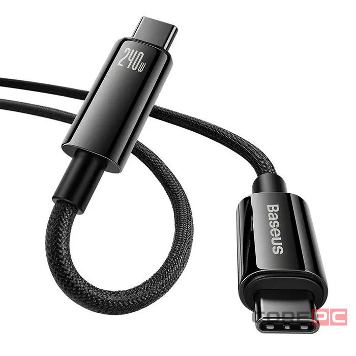 Кабель-зарядка Type-C на Type-C Baseus Tungsten 240W 3м (CAWJ040201) черный