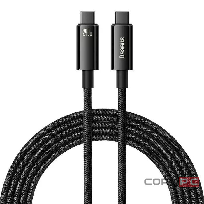 Кабель-зарядка Type-C на Type-C Baseus Tungsten 240W 3м (CAWJ040201) черный