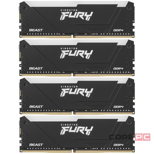 Оперативная память 128 Gb 3200 MHz Kingston FURY Beast Black RGB (KF432C16BB2AK4/128)