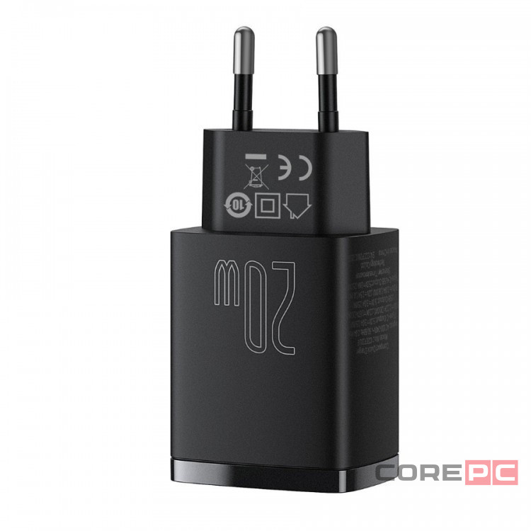 Сетевое зар. устр. Baseus Compact 20W EU 1USB/1C CCXJ-B01 черное
