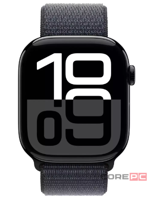 Apple Watch Series 10 42mm Jet Black Aluminum Case with Ink Sport Loop