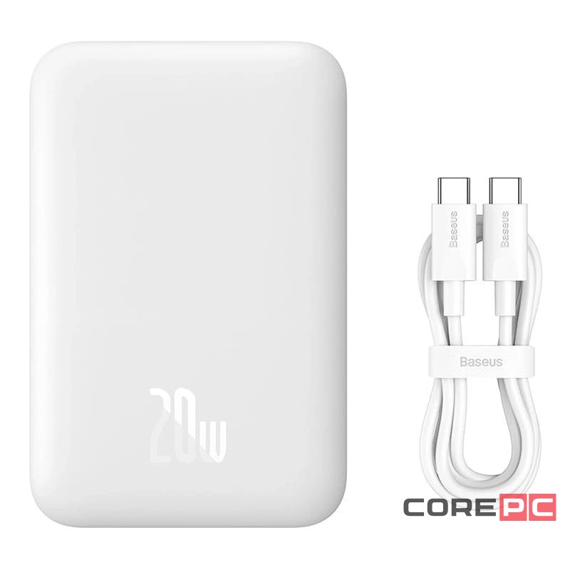 Powerbank Baseus 6000mAh Magnetic Mini Air Wireless Fast charge 20W Type-C (P10059002223-00) белый