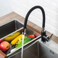 Смеситель для кухни Frap F4042, рычажное управление, цвет хром/черный
