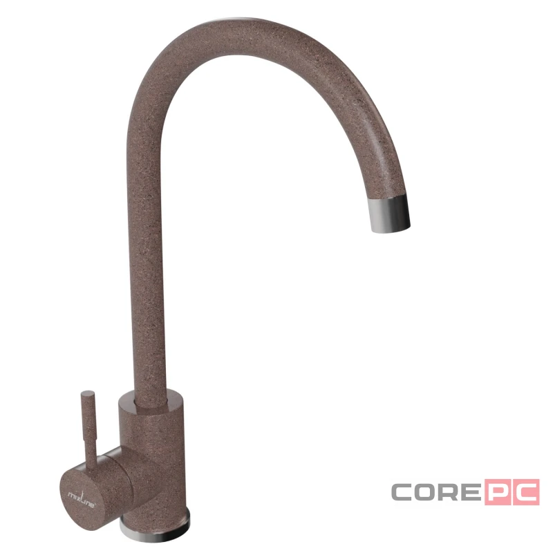 Смеситель для кухни MIXLINE МЛ-ГС15/ML-GS15 (307), рычажное управление, цвет терракотовый