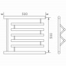 Водяной полотенцесушитель MIXLINE Серия СИМПЛ ПM3 ML-556334, нержавеющая сталь, пм-образная форма