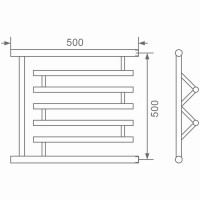 Водяной полотенцесушитель MIXLINE Серия СИМПЛ ПM3 ML-556334, нержавеющая сталь, пм-образная форма