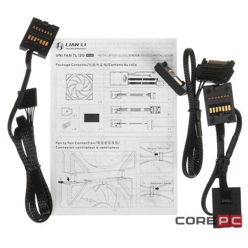 Комплект вентиляторов для корпуса Lian Li UNI FAN TL LED 120 ARGB Black (G99.12TL3B.R0)