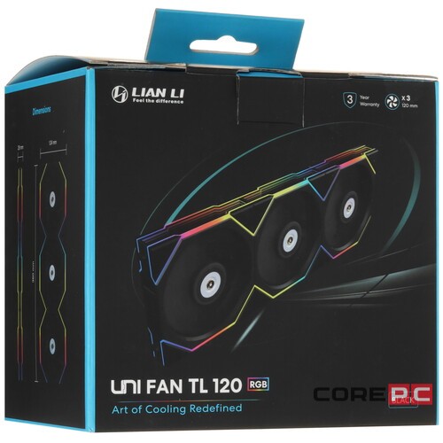 Комплект вентиляторов для корпуса Lian Li UNI FAN TL LED 120 ARGB Black (G99.12TL3B.R0)