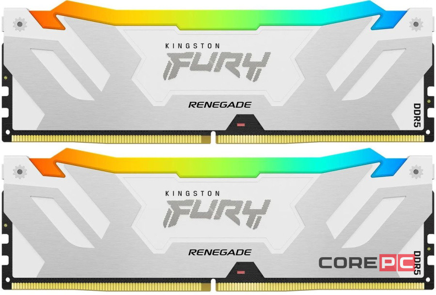 Оперативная память 64 Gb 6400 MHz Kingston FURY Renegade RGB Silver/White (KF564C32RWAK2-64)
