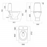 Унитаз компакт Sanita WC.CC/Lada/2-DM/WHT.G/S1 с сиденьем, микролифт, цвет белый