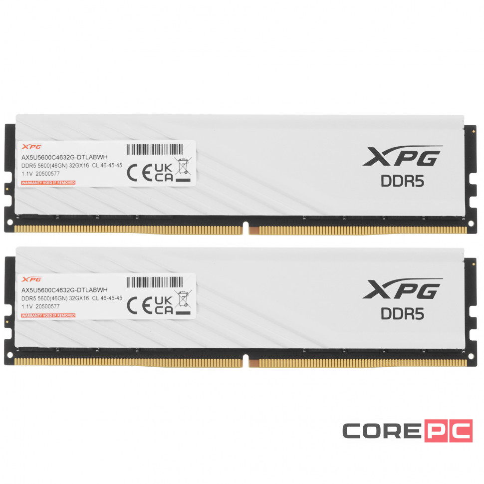 Оперативная память 64 Gb 5600 MHz ADATA XPG LANCER Blade RGB White (AX5U5600C4632G-DTLABWH)