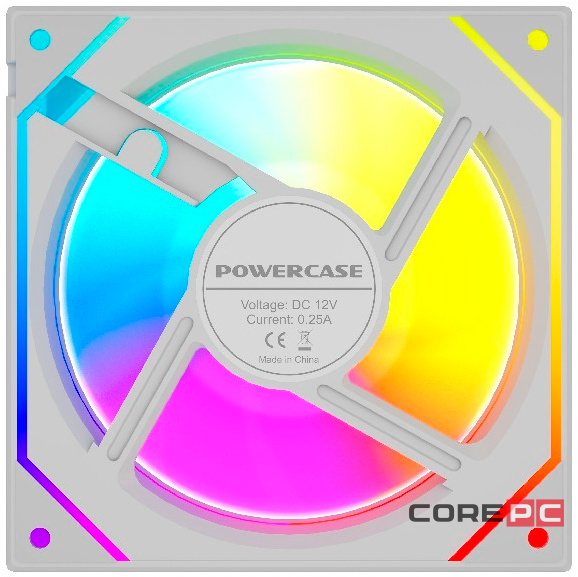 Вентилятор для корпуса Powercase (M52-12W ARGB) White