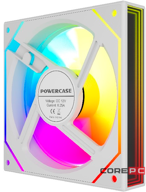 Вентилятор для корпуса Powercase (M52-12W ARGB) White