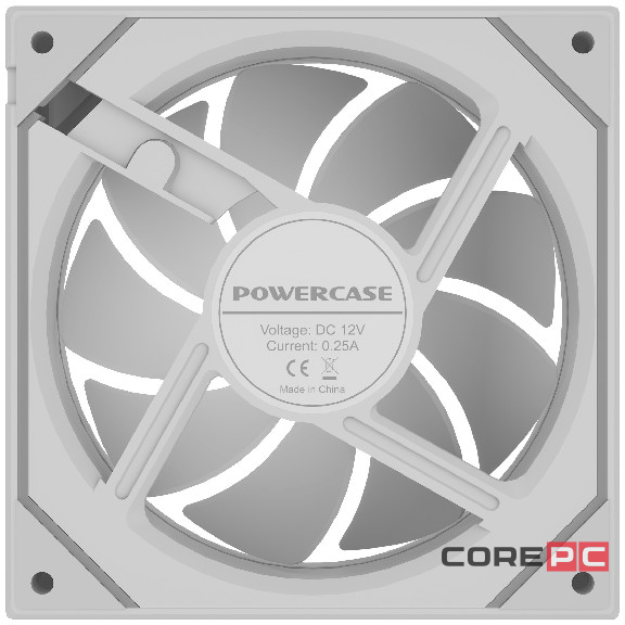 Вентилятор для корпуса Powercase (M52-12W ARGB) White