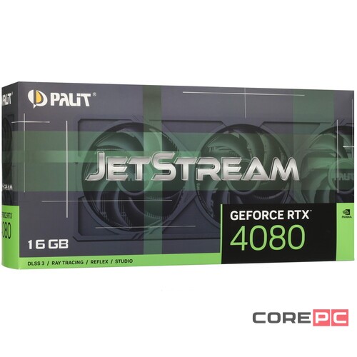 Видеокарта Palit (NED4080019T2-1032J) GeForce RTX 4080 16GB JETSTREAM