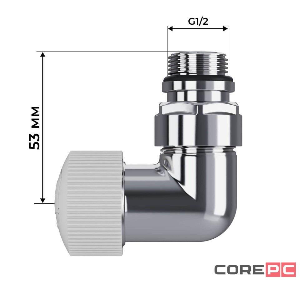 Набор термостатический трехосевой Royal Thermo Design Pro 15мм М30х1,5 (Хром)