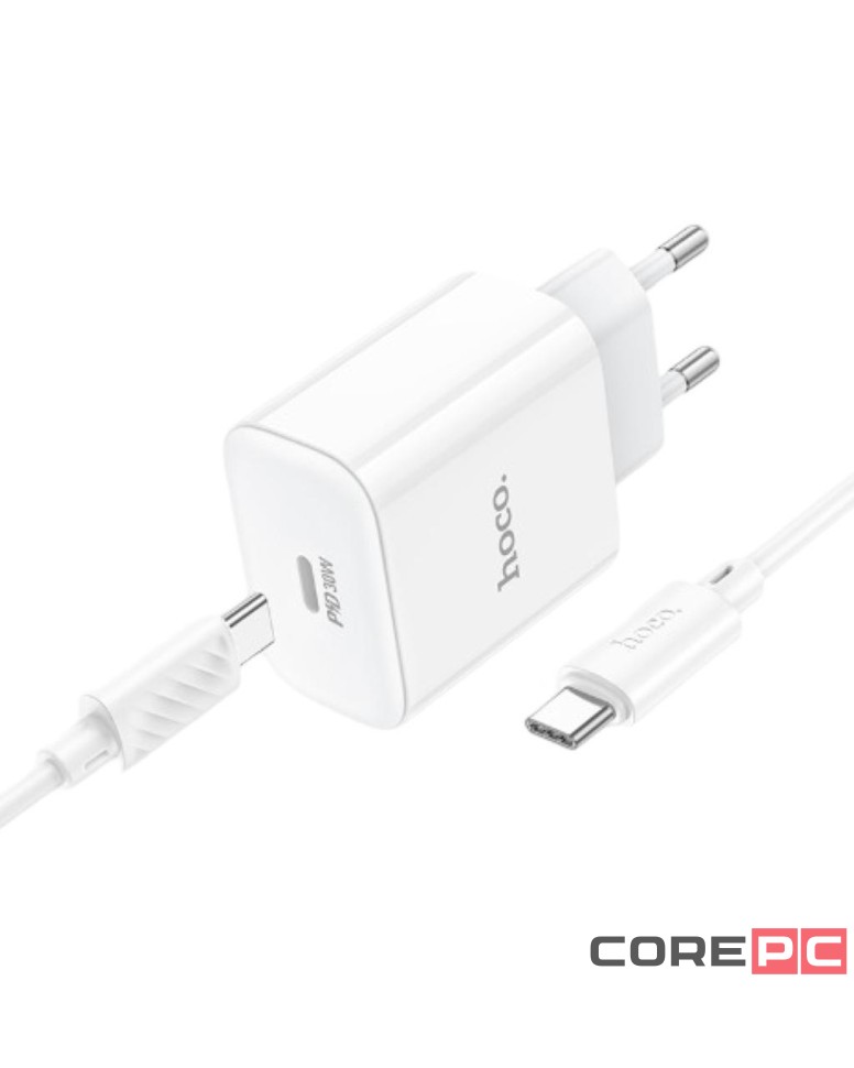 Сетевое зар. устр. Hoco C76A Pro с шнуром Type-C на Type-C 30W белое