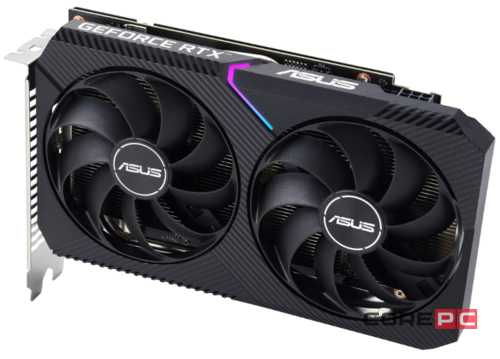 Видеокарта ASUS (DUAL-RTX3050-8G-V2) GeForce RTX 3050 8GB DUAL 90YV0GH7-M0NA00