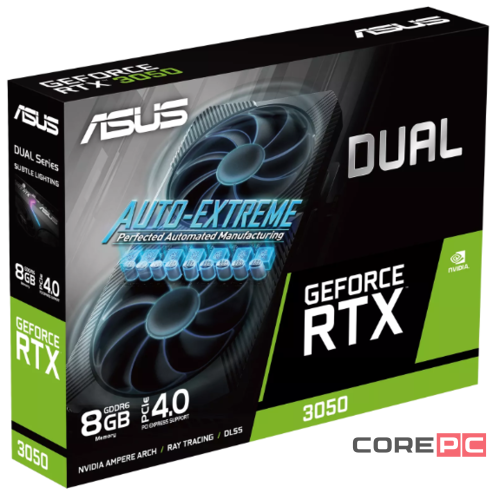 Видеокарта ASUS (DUAL-RTX3050-8G-V2) GeForce RTX 3050 8GB DUAL 90YV0GH7-M0NA00