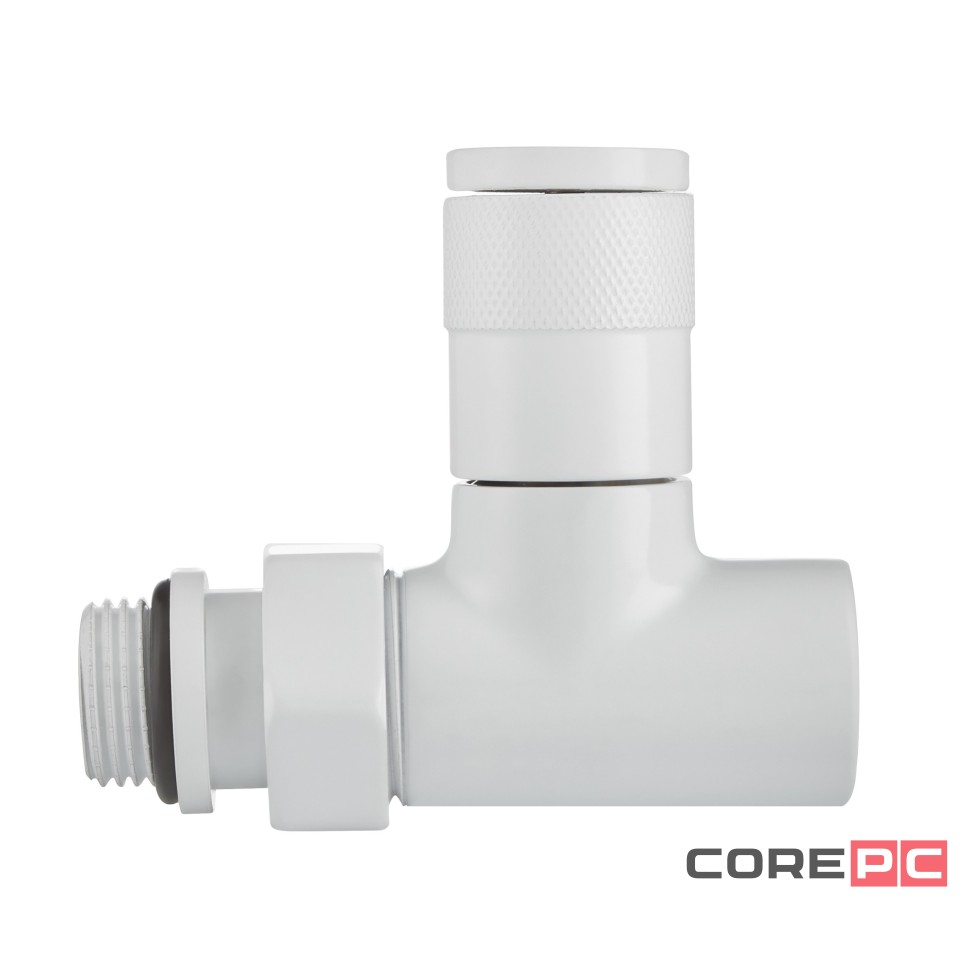 Набор дизайн-вентилей Royal Thermo PIANO, прямой (белый) 1/2quot;