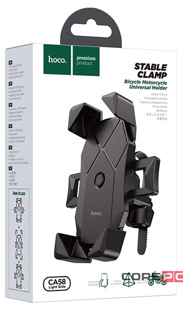 Держатель для мото/вело Hoco CA58 3.7-6.5 черный