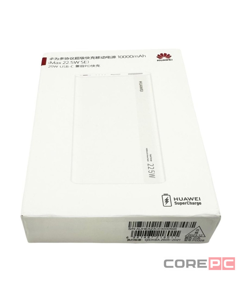 Powerbank Huawei P0008 10000mAh 1USB/1C 3A 22.5W белый