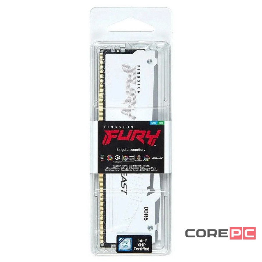 Оперативная память 32 Gb 6000 MHz Kingston FURY Beast White RGB (KF560C30BWEA-32)