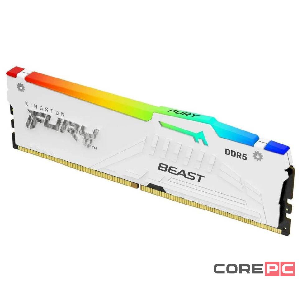 Оперативная память 32 Gb 6000 MHz Kingston FURY Beast White RGB (KF560C30BWEA-32)