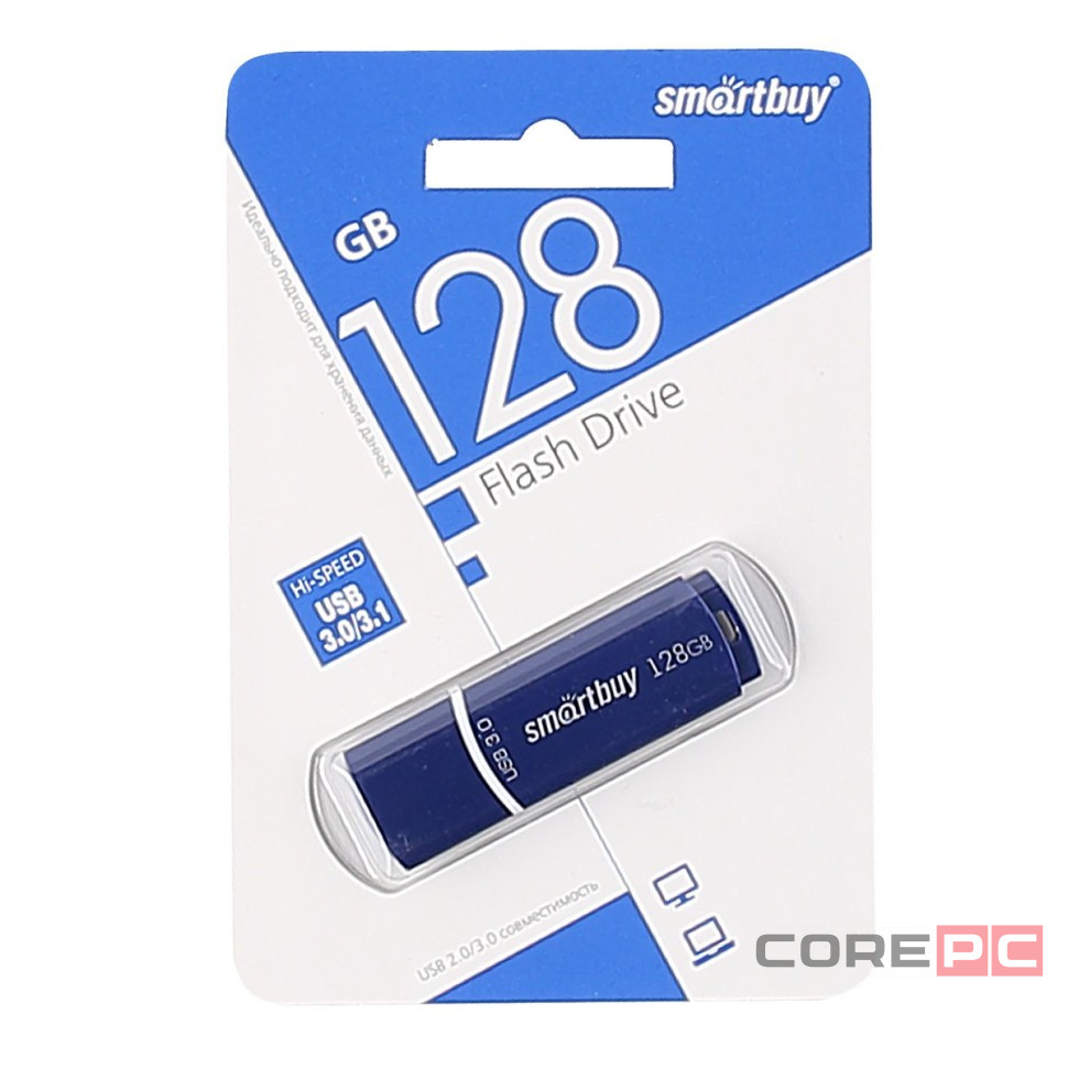 3.0 USB флеш накопитель Smartbuy 128GB Crown Blue (SB128GBCRW-Bl)
