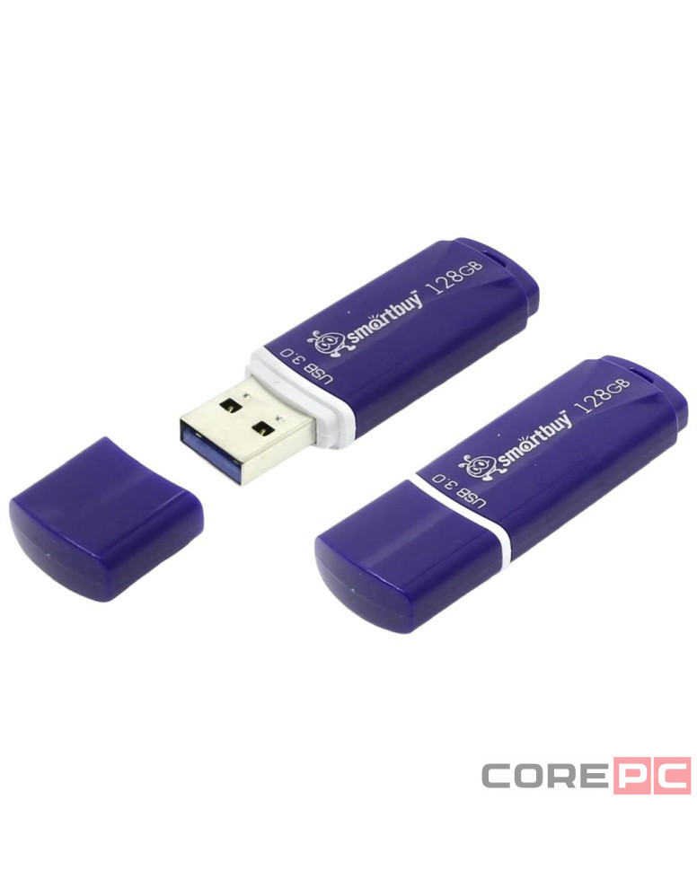 3.0 USB флеш накопитель Smartbuy 128GB Crown Blue (SB128GBCRW-Bl)