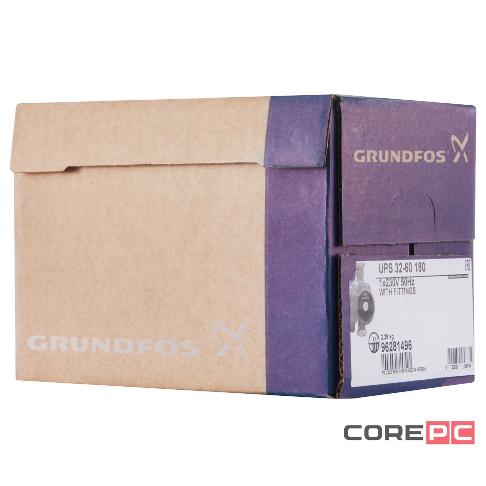 Насос циркуляционный Grundfos UPS 32-60 с гайками