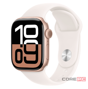 Apple Watch Series 10 42mm Rose Gold Aluminum Case with Light Blush Sport Band (M/L)