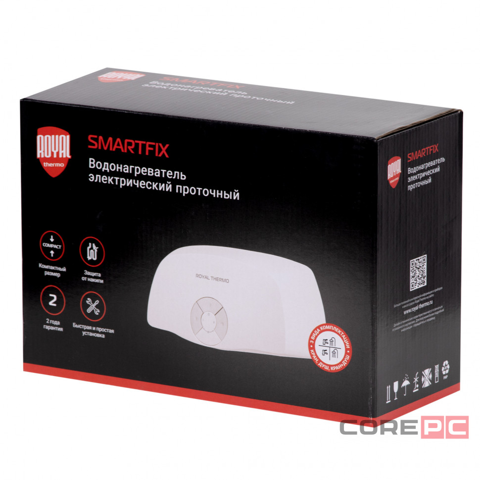 Водонагреватель проточный Royal Thermo SmartFix T (5,5 kW) - кран
