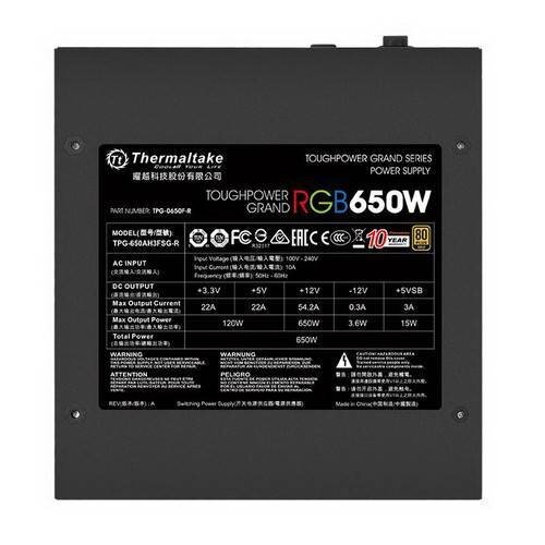 Блок питания Thermaltake 650W TOUGHPOWER GRAND Sync RGB 650 PS-TPG-0650FPCGEU-S