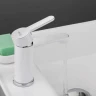 Смеситель для раковины Frap F1041, рычажное управление, цвет хром/белый