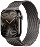 Apple Watch Series 10 42mm Slate Titanium Case with Slate Milanese Loop