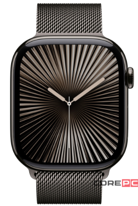 Apple Watch Series 10 42mm Slate Titanium Case with Slate Milanese Loop