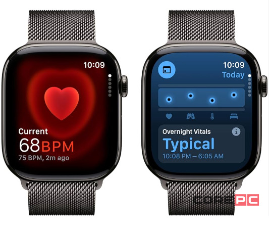 Apple Watch Series 10 42mm Slate Titanium Case with Slate Milanese Loop