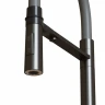 Смеситель для кухни MIXLINE МЛНС-0401Г/MLSS-0401BL серый, рычажное управление, цвет черный графит/серый