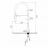 Смеситель для кухни MIXLINE МЛНС-0401Г/MLSS-0401BL серый, рычажное управление, цвет черный графит/серый
