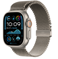 Apple Watch Ultra 2 (2024) 49mm Natural Titanium Case with Natural Titanium Milanese Loop (S)