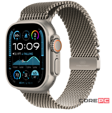 Apple Watch Ultra 2 (2024) 49mm Natural Titanium Case with Natural Titanium Milanese Loop (S)