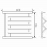 Водяной полотенцесушитель MIXLINE Серия СИМПЛ ПM3 ML-556335, нержавеющая сталь, пм-образная форма