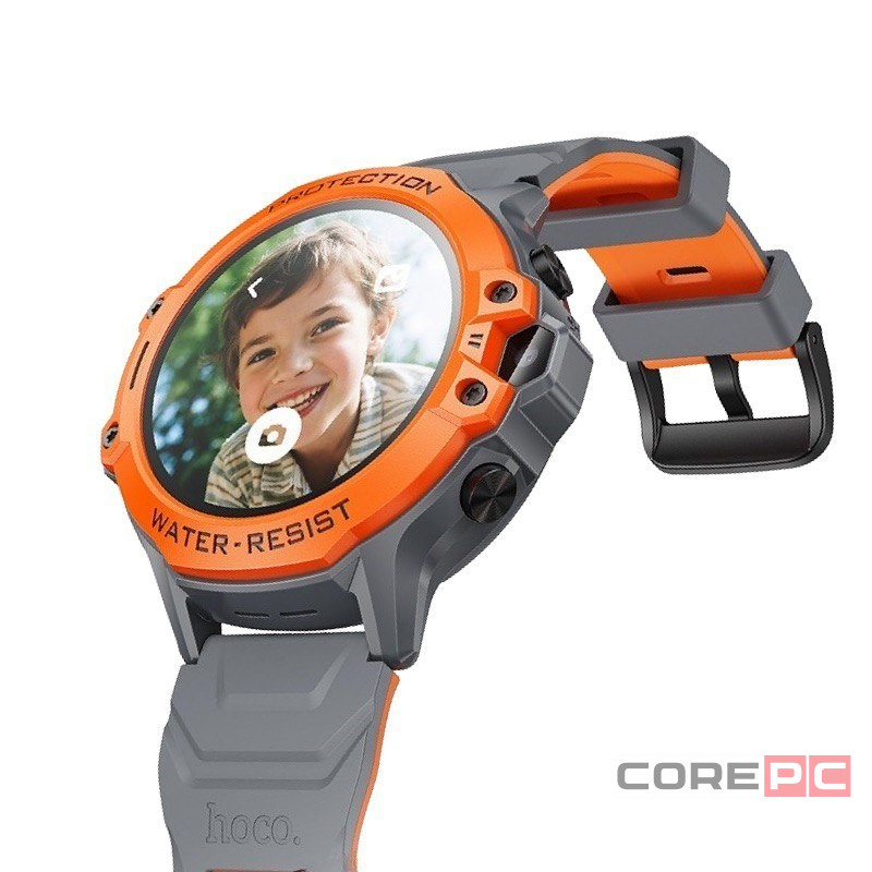 Смарт-часы детские Hoco Y107 Smart Watch оранжевые