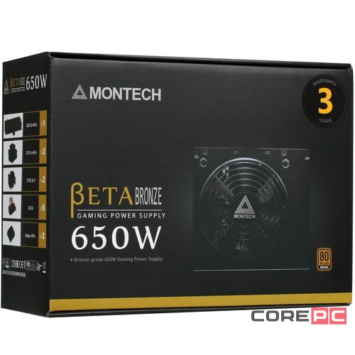 Блок питания Montech 650W BETA Black (BETA650)