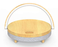 Настольная лампа Xiaomi Ezvalo Wireless Charging Lamp с функцией беспроводной зарядки и колонки Wood pattern (LYYD01) (коричневый)