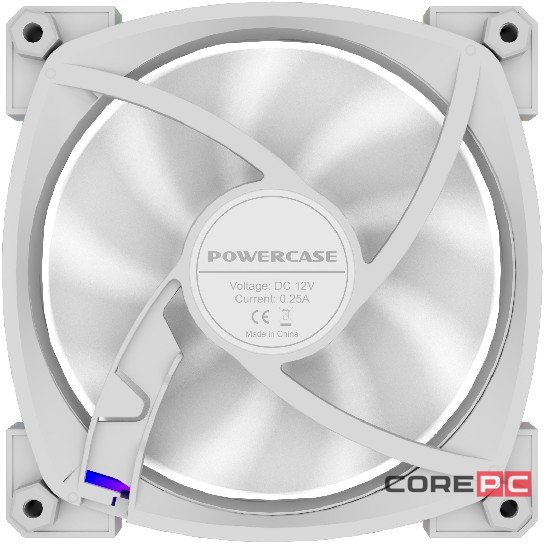 Вентилятор для корпуса Powercase (M55-12W ARGB) White